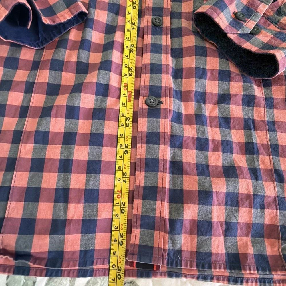 Banana Republic Shirt Men Size Large Slim Fit Quilted Gingham Button Down Casual